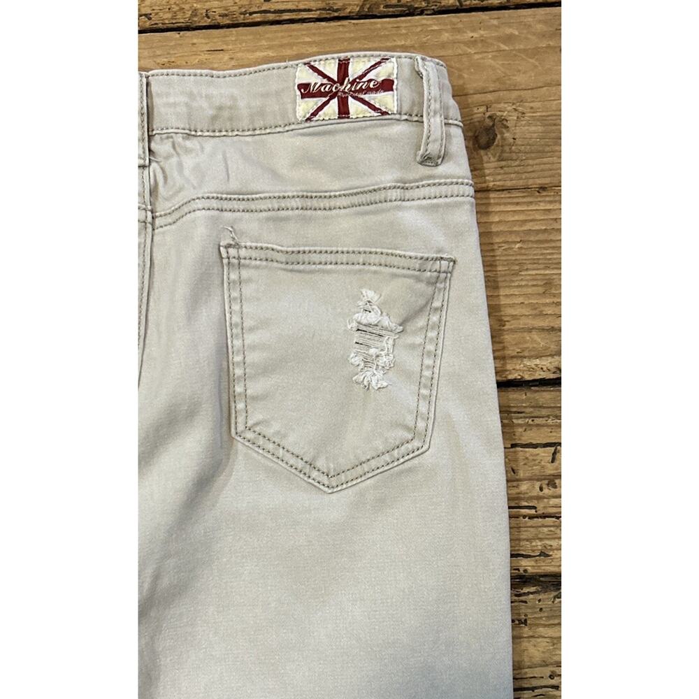 Machine Nouvelle Mode Women’s Size 29 Khaki Distressed Jeans - Picture 6 of 9